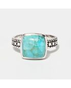 Bague Xipe en Argent massif & Turquoise 2.7 ct