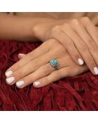 Bague Xipe en Argent massif & Turquoise 2.7 ct