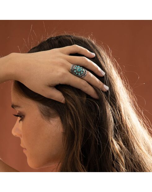 Bague Puxàm en Argent massif & Turquoise 2.7 ct