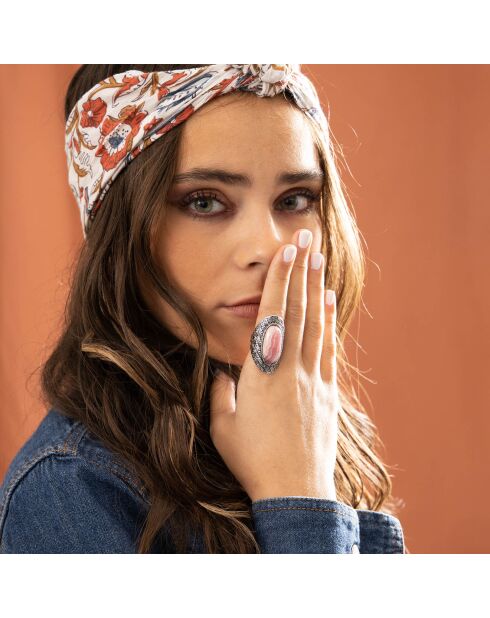 Bague Istonka en Argent massif & Rhodochrosite 11.7 ct