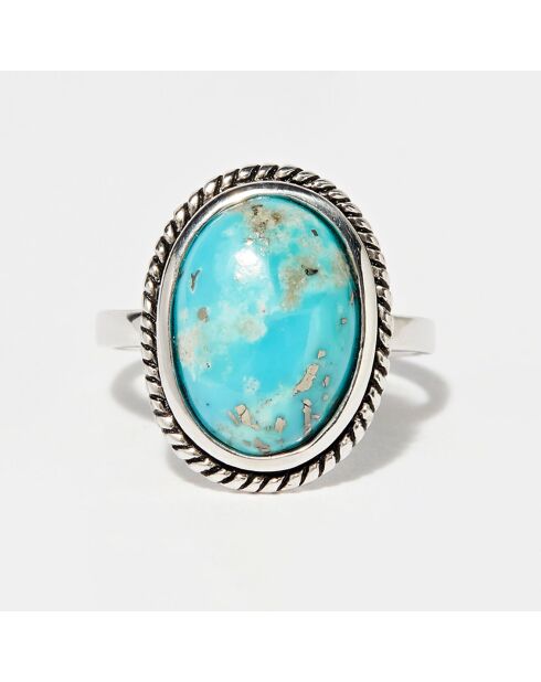 Bague Catzasa en Argent massif & Turquoise 4 ct