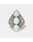 Catzasa Ring aus Sterlingsilber und Larimar 2,09 ct