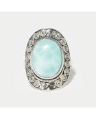 Warúpachi Ring aus Sterlingsilber und Larimar 4,99 ct