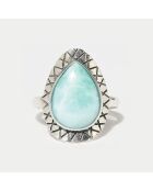 Batarí Ring aus Sterlingsilber und Larimar 3,48 ct