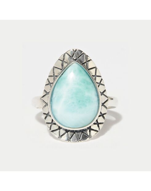 Batarí Ring aus Sterlingsilber und Larimar 3,48 ct