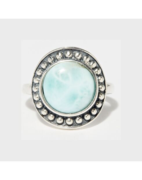 Bérago Ring aus Sterlingsilber und Larimar 3,03 ct