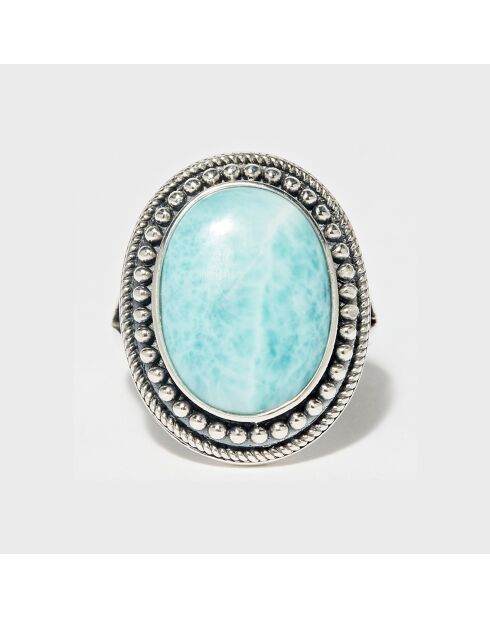 Bague Opatza en Argent massif & Larimar 6.38 ct