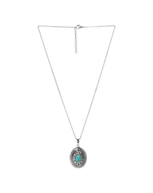 Pendentif Tunkuruchu en Argent massif & Turquoise 2.2 ct