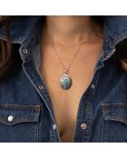 Pendentif Tunkuruchu en Argent massif & Turquoise 2.2 ct