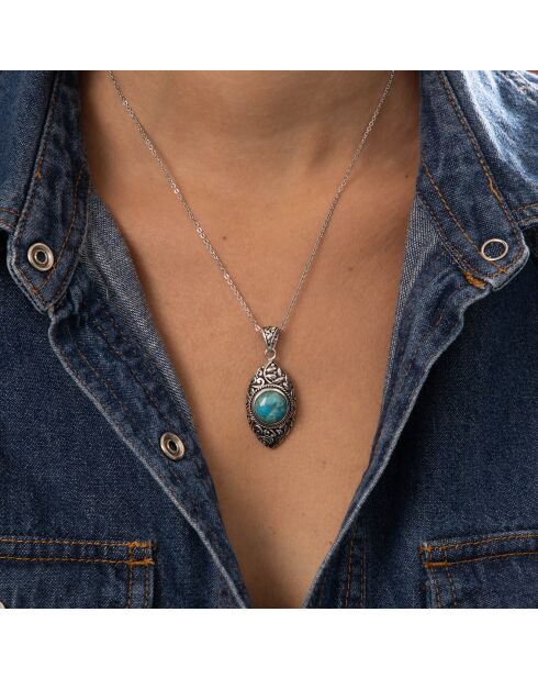 Pendentif Xamaan en Argent massif & Turquoise 4 ct
