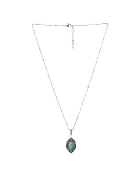 Pendentif Áanikaab en Argent massif & Turquoise 1 ct