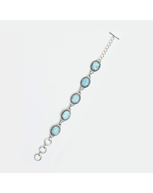 Bracelet Ayim Kay en Argent massif & Larimar 8.5 ct