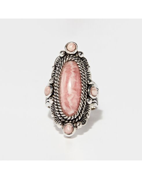 Bague Tuhua en Argent massif & Rhodochrosite 6.3 ct