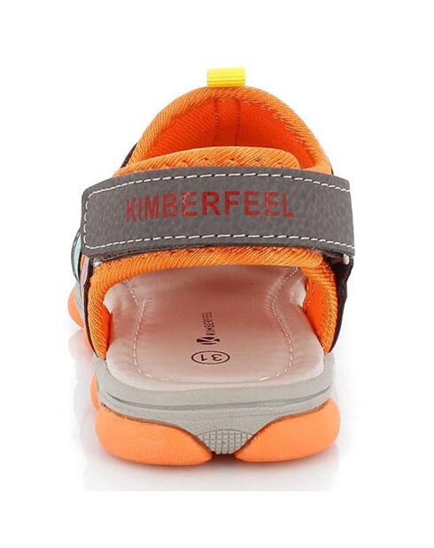 Resort-Sandalen in Orange/Grau