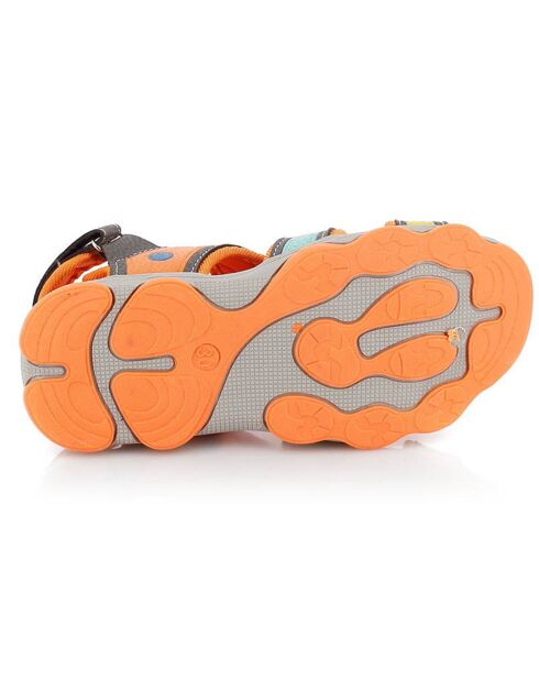 Resort-Sandalen in Orange/Grau