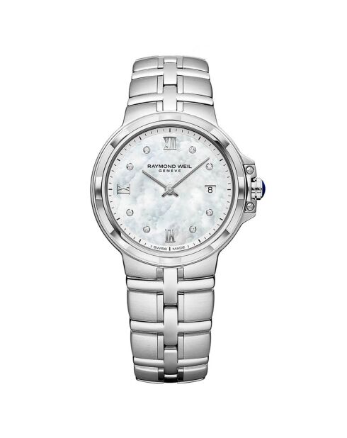 Montre Femme en Acier & Diamants Parsifal Quartz argentée