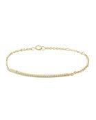 Bracelet Baguette en Argent doré & Zircone