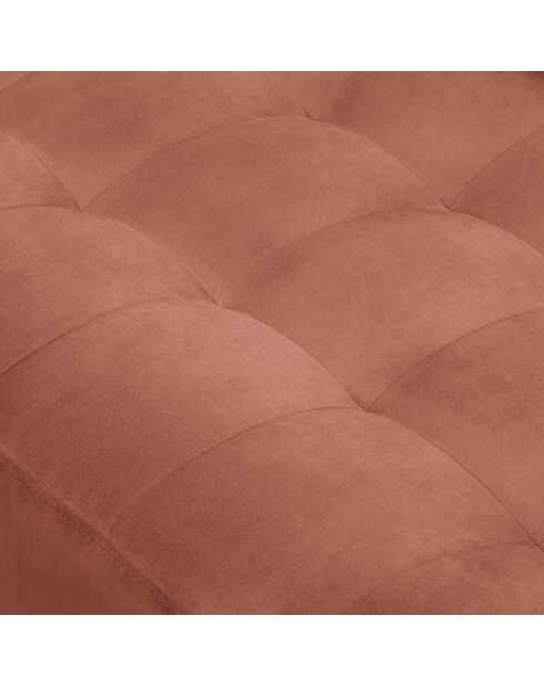 Canapé d'angle gauche Velours Santo 4 Places rose - 236x170x90 cm