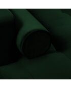 Canapé d'angle gauche velours santo 4 places vert bouteille - 236x170x90 cm