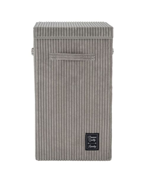 Panier à linge Cora gris - 33x58x33 cm