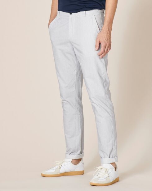 Pantalon à rayures Blaise marine