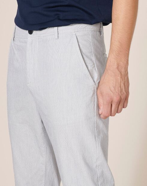 Pantalon à rayures Blaise marine