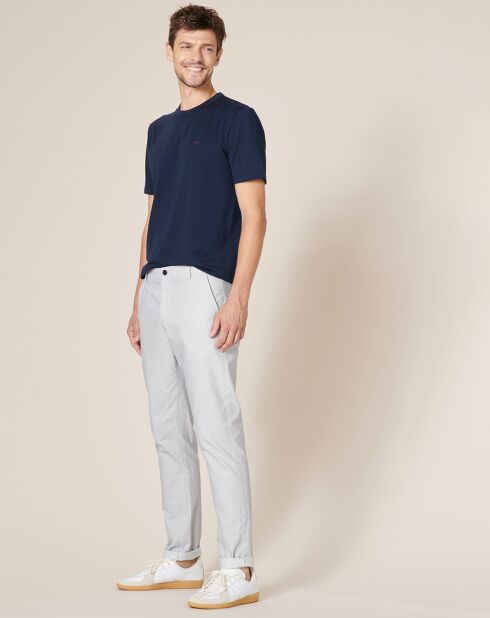 Pantalon à rayures Blaise marine