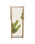 2 Chiliennes pliantes lona en bois d'eucalyptus et toile vertes - 96x51x102 cm