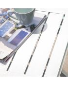 Table basse de jardin pliante Marius en aluminium blanche  - 43x43x40 cm