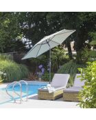 Marbella Regenschirm mit Griff aus grauem Aluminium - D.270x260 cm