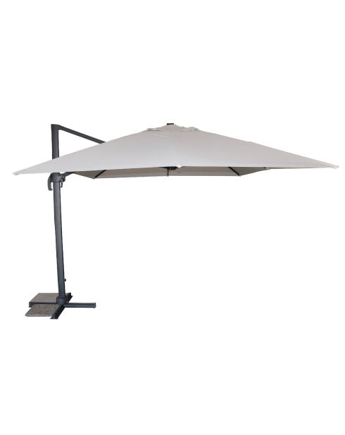 Offset-Sonnenschirm Sevilla aus grauem Aluminium - 400x300x265 cm