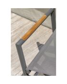 Gartenset Honfleur Table + 6 anthrazitgraue Sessel