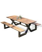 Vancouver-TB210 Gartenset aus anthrazitgrauem Aluminium für 6 Personen