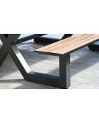 Vancouver-TB210 Gartenset aus anthrazitgrauem Aluminium für 6 Personen