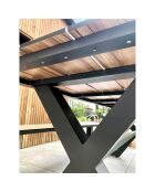 Vancouver-TB210 Gartenset aus anthrazitgrauem Aluminium für 6 Personen