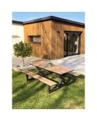 Vancouver-TB210 Gartenset aus anthrazitgrauem Aluminium für 6 Personen