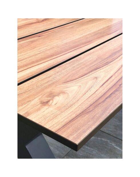 Vancouver-TB210 Gartenset aus anthrazitgrauem Aluminium für 6 Personen