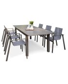 Gartenset Zahara-TB240 Tisch+6 Stapelstühle Zahara-FT taupe