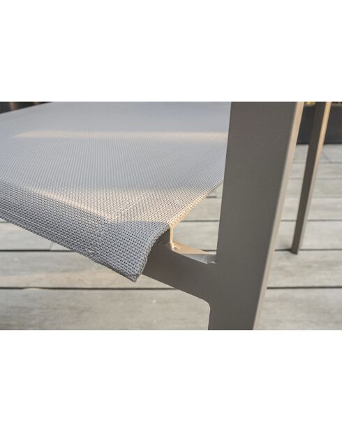 Gartenset Zahara-TB240 Tisch+6 Stapelstühle Zahara-FT taupe