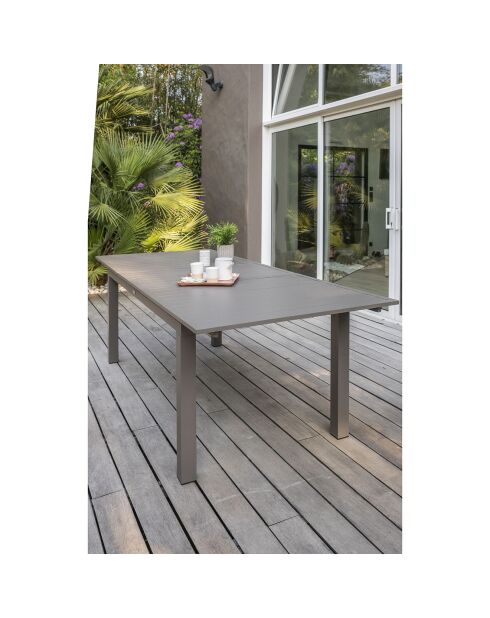 Gartenset Zahara-TB240 Tisch+6 Stapelstühle Zahara-FT taupe