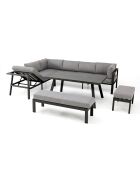 Ensemble de jardin Table Antalya 9 places en aluminium anthracite