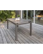 Gartenset Zahara-TB240 Tisch+6 Stapelstühle Zahara-FT taupe