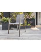 Gartenset Zahara-TB240 Tisch+6 Stapelstühle Zahara-FT taupe