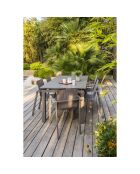 Gartenset Zahara-TB240 Tisch+6 Stapelstühle Zahara-FT taupe