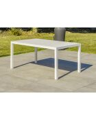 Cayenne Essgruppe aus weißem Aluminium für 7 Personen