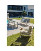 Cayenne Essgruppe aus weißem Aluminium für 7 Personen