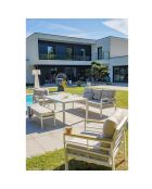 Cayenne Essgruppe aus weißem Aluminium für 7 Personen