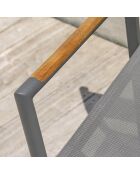 Gartenset Honfleur Table + 8 anthrazitgraue Sessel