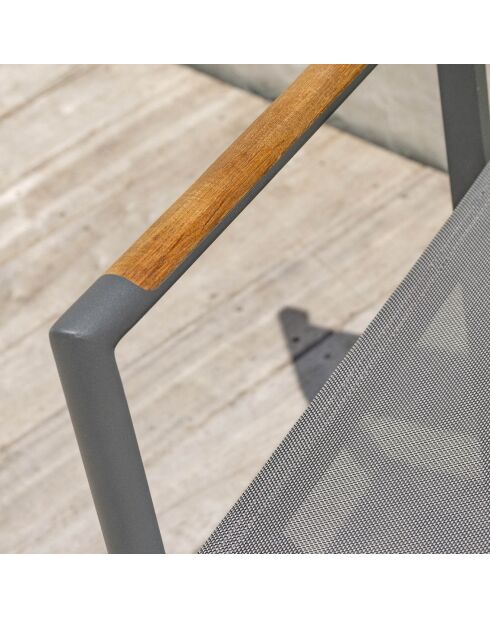 Gartenset Honfleur Table + 8 anthrazitgraue Sessel