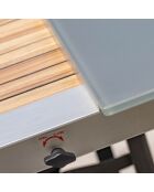 Gartenset Honfleur Table + 8 anthrazitgraue Sessel